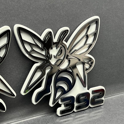 2PCS 392 Hornet Badges – Aggressive Bee 3D Acrylic Car & Truck Fender Emblems