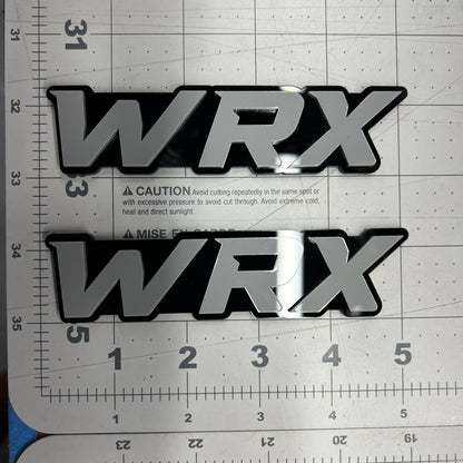 2PCS WRX Emblems – Custom 3D Acrylic Multicolor Fender & Trunk Badges