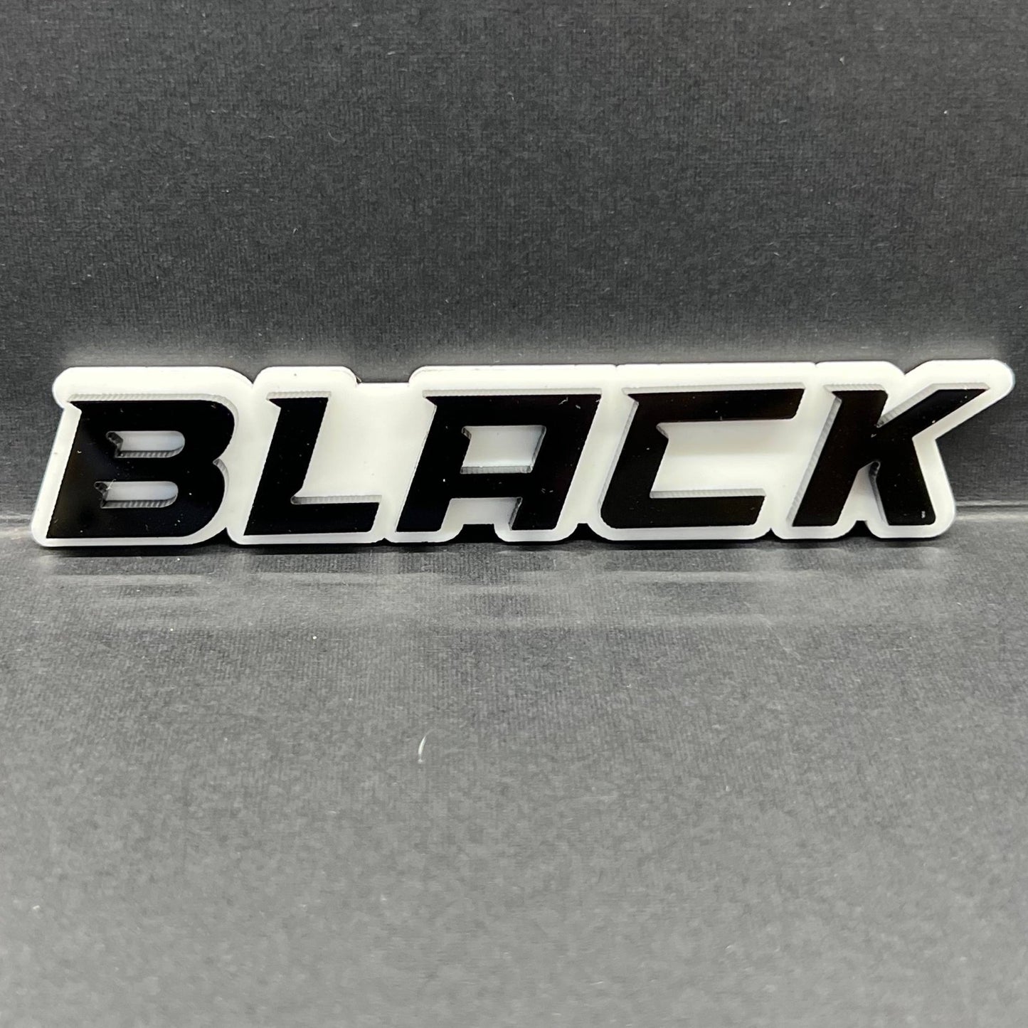 1PCS BLACK Emblem – Durable 3D Multicolor Acrylic Car & SUV Fender Badge
