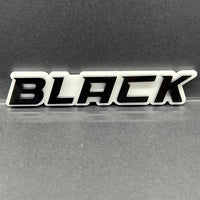 1PCS BLACK Emblem – Durable 3D Multicolor Acrylic Car & SUV Fender Badge