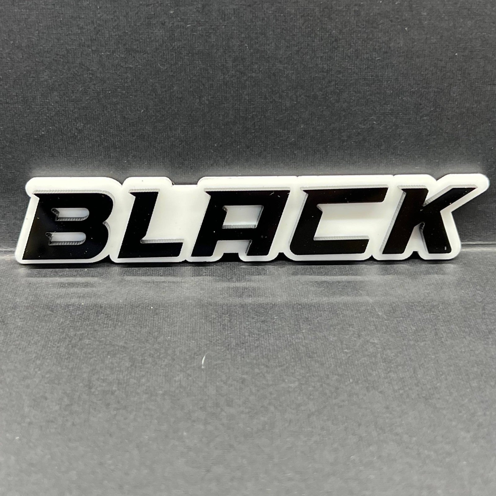 1PCS BLACK Emblem – Durable 3D Multicolor Acrylic Car & SUV Fender Badge