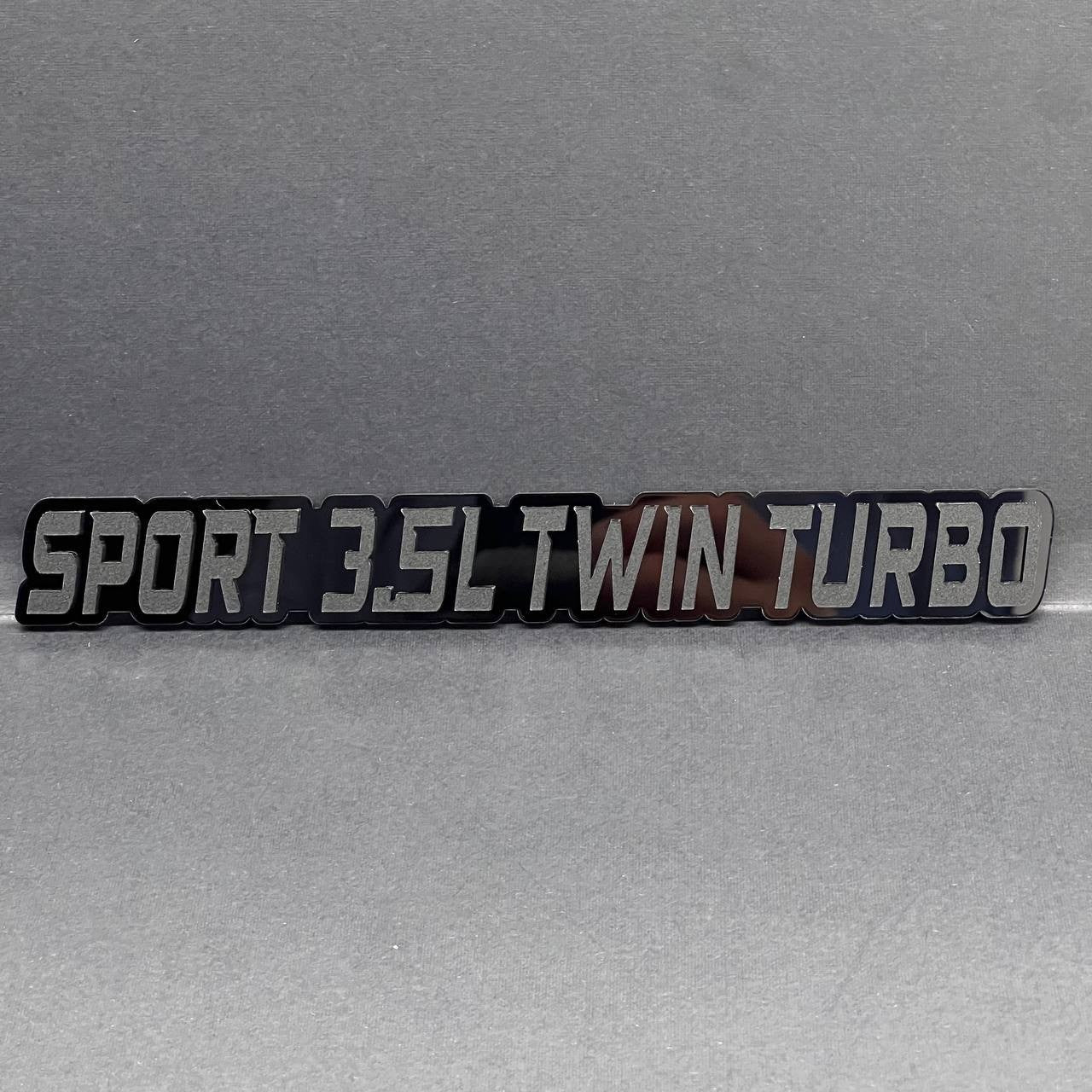 1PC SPORT 3.5L TWIN TURBO Emblem – 3D Multicolor Acrylic Car Badge Decal