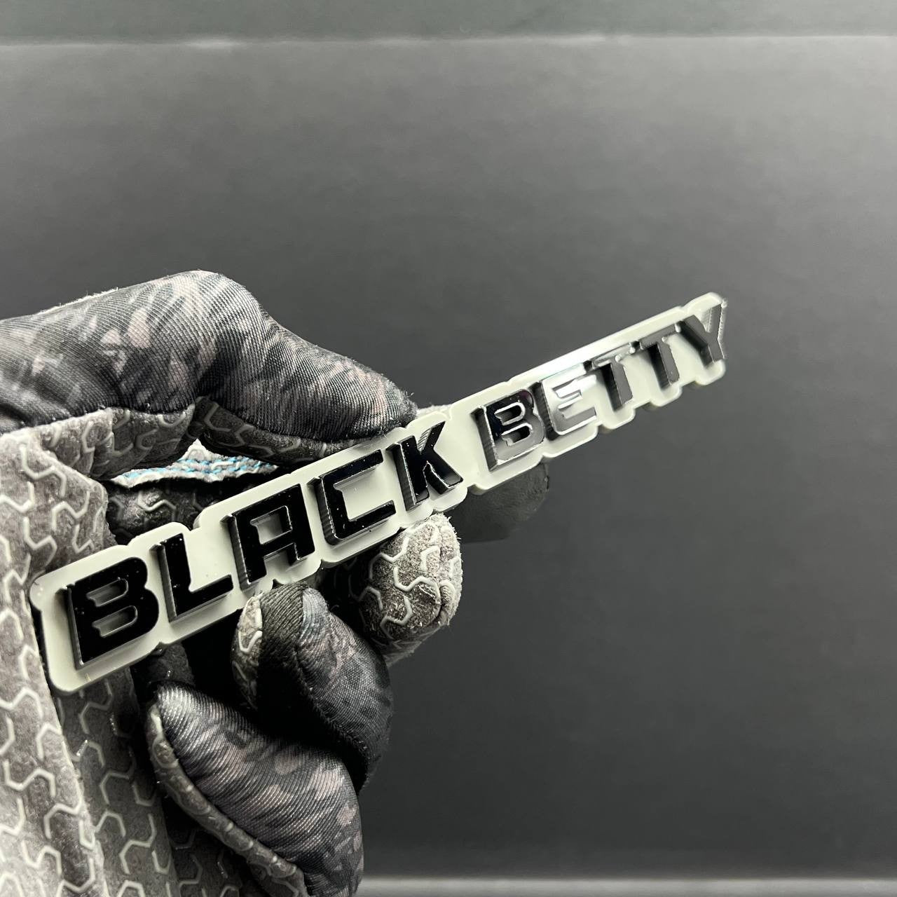1PC Black Betty Emblem – 3D Multicolor Acrylic Fender & Trunk Car Badge