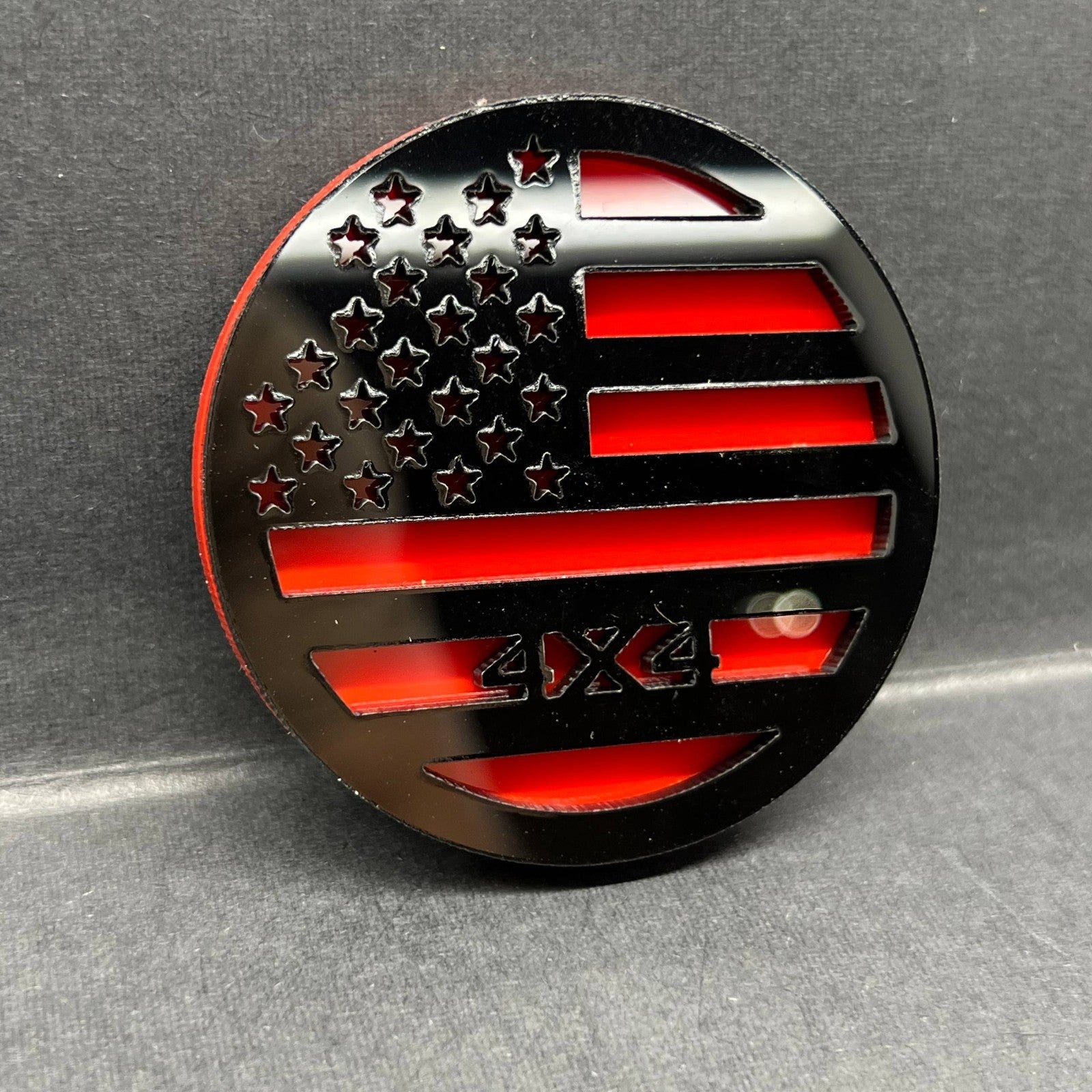 1pc 4x4 Multicolor American Flag Emblem Easy Install 3D Acrylic Car Fender Badge