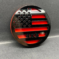 1pc 4x4 Multicolor American Flag Emblem Easy Install 3D Acrylic Car Fender Badge