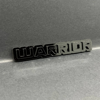 1PC Warrior Logo Emblem Custom Acrylic 3D Car Badge Decal for SUV Truck, Fender