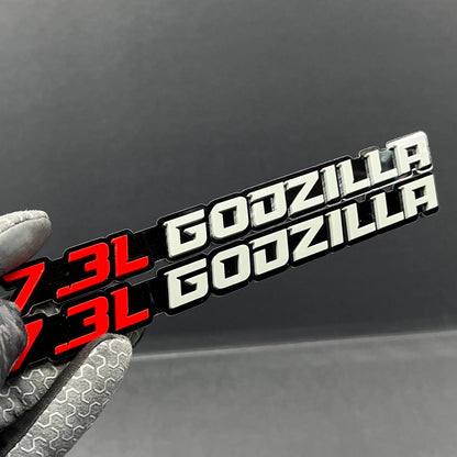 2PCS 7.3L GODZILLA 3D Emblems – Fender Badges for Ford Engine Truck & SUV