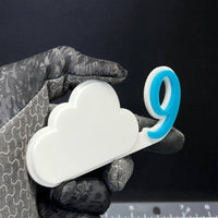 1PC Cloud 9 3D Emblem – Custom Acrylic Car Fender Trunk Badge Sticker