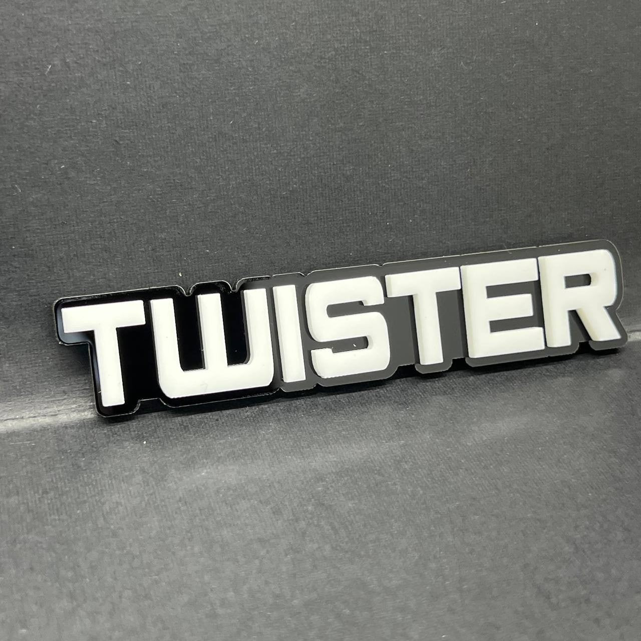 1x TWISTER 3D Acrylic Emblem – Custom Multicolor Car, Truck & SUV Exterior Badge