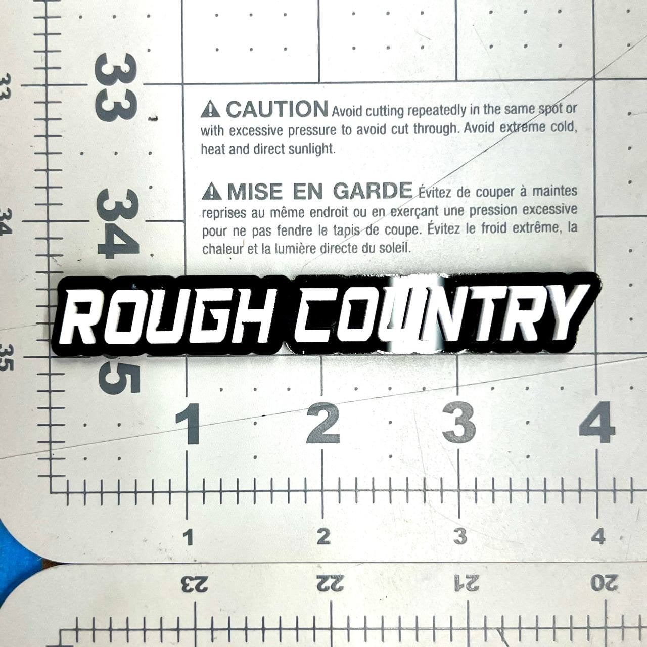 ROUGH COUNTRY 3D Emblem – Multicolor Acrylic Badge for Car, Truck & SUV  1pcs
