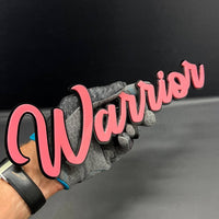 1pcs Warrior 3D Emblem – Custom Fender or Tailgate Badge for Car, SUV, or Truck