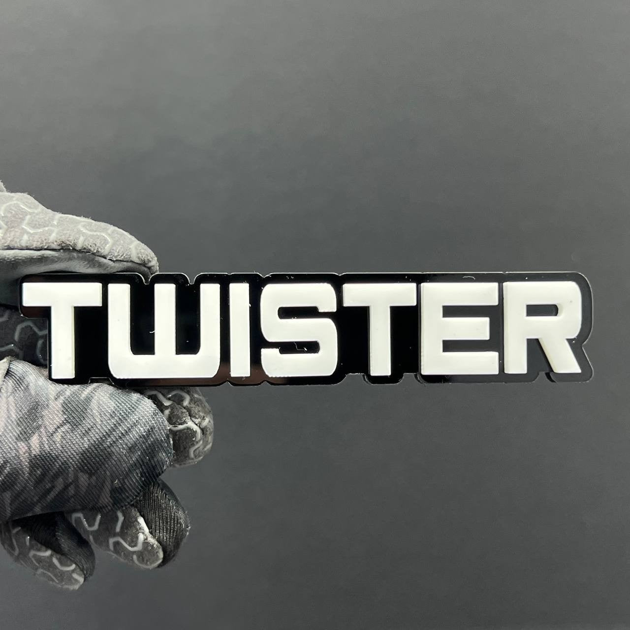 1x TWISTER 3D Acrylic Emblem – Custom Multicolor Car, Truck & SUV Exterior Badge