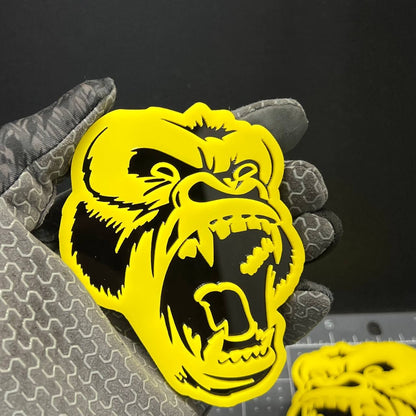 2PCS Gorilla Emblem Badges – 3D Angry Car & Truck Fender Decal Stickers