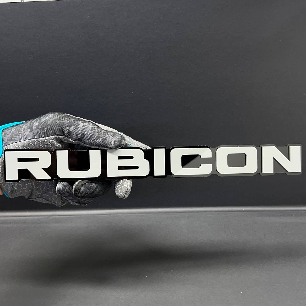 RUBICON EMBLEMS QTY 2 FENDER EXTERIOR RUBICON BADGE PAIR 3D EMBLEMS