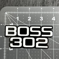 1PC BOSS 302 Emblem – Custom 3D Acrylic Multicolor Car Fender Sticker