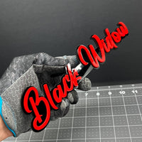 1PC Black Widow 3D Multicolor Acrylic Emblem Badge for Car SUV or Truck