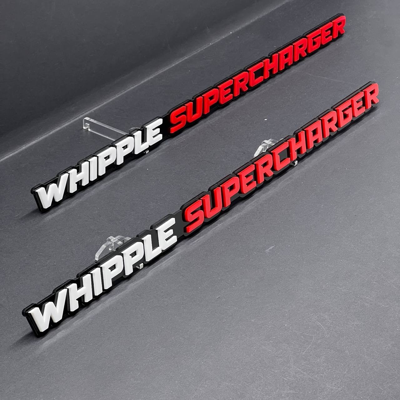 1PC WHIPPLE SUPERCHARGER Emblem – 3D Multicolor Acrylic Car Fender Badge Decal