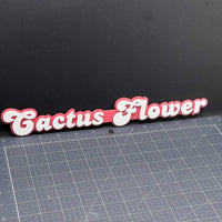 1PC Cactus Flower Badge – Custom 3D Acrylic Multicolor Emblem for Cars