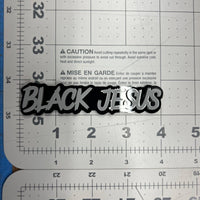 1pc BLACK JESUS Multicolor 3D Acrylic Emblem – Custom Car & Truck Exterior Badge