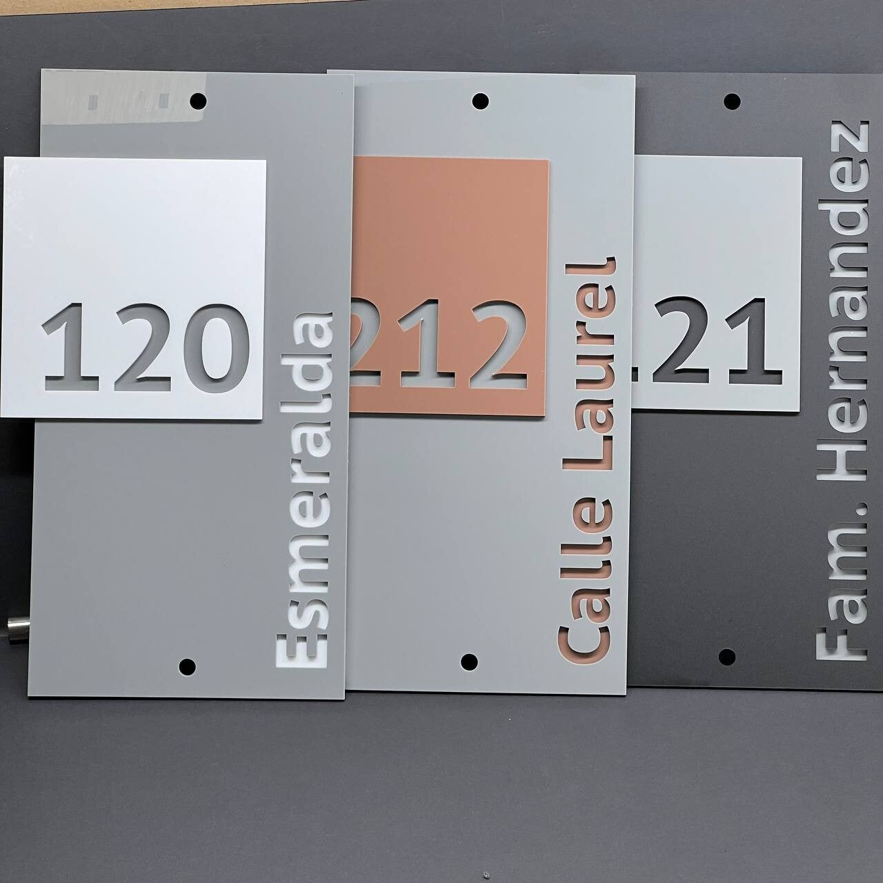 House Number Sign MULTI COLOR Personalized Modern Address Plate Custom Home