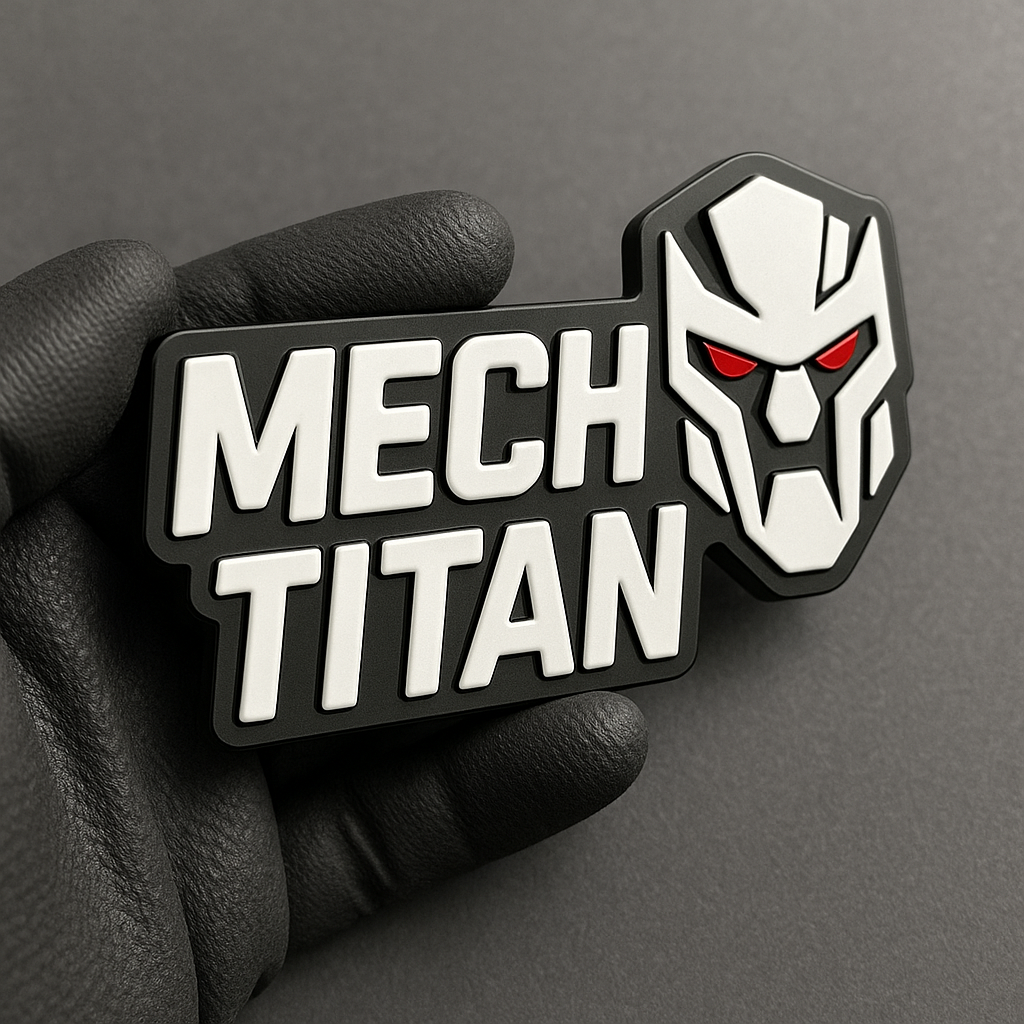 1pcs MECH TITAN Emblem Badges Fender Angry Aggressive Racing