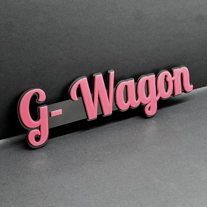 2x G-Wagon Black 3D Emblems – Mercedes G-Class Badge Set – Side Fender Logo G63