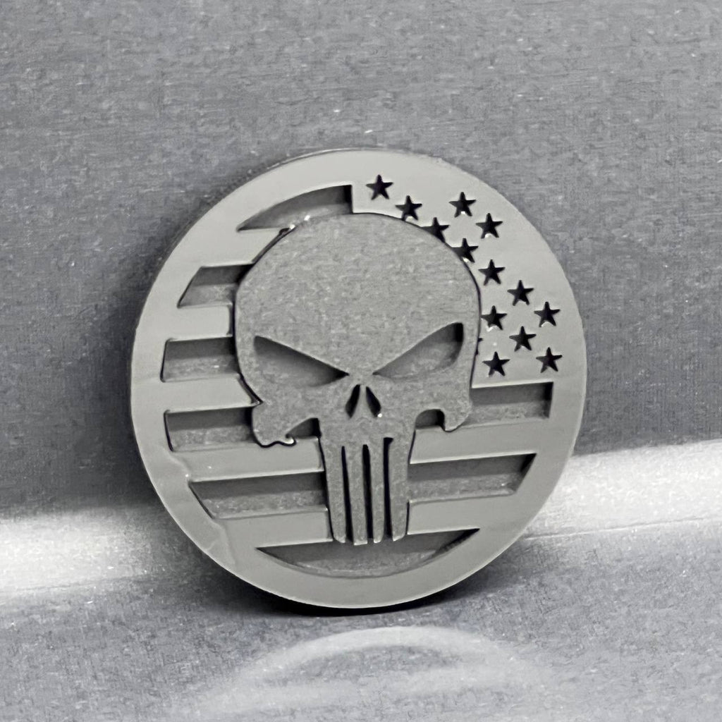 2PCS 18-24 WRANGLER GLADIATOR JL PUNISHER FENDER EMBLEM BADGE FENDER