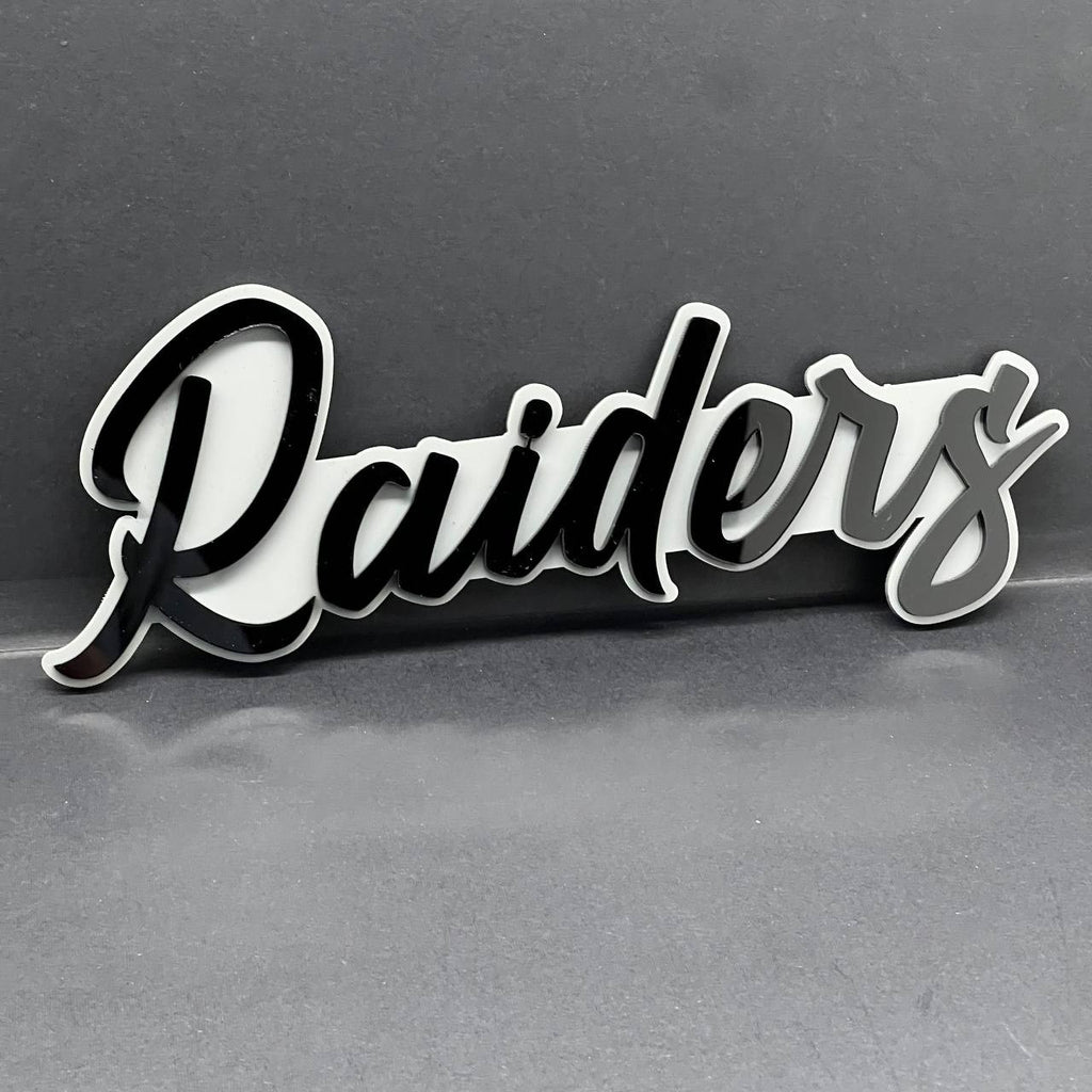 1PC Raiders Emblem – 3D Multicolor Acrylic Car Fender & Tailgate Badge