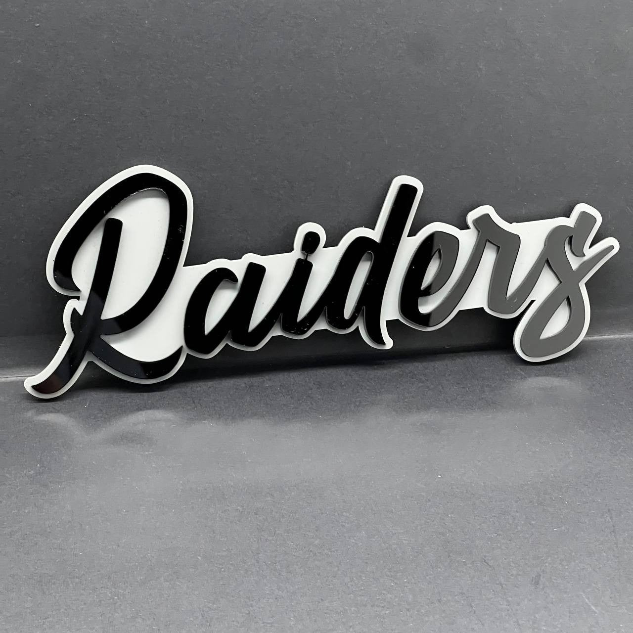 1PC Raiders Emblem – 3D Multicolor Acrylic Car Fender & Tailgate Badge