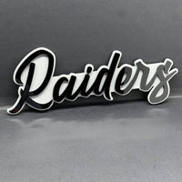 1PC Raiders Emblem – 3D Multicolor Acrylic Car Fender & Tailgate Badge