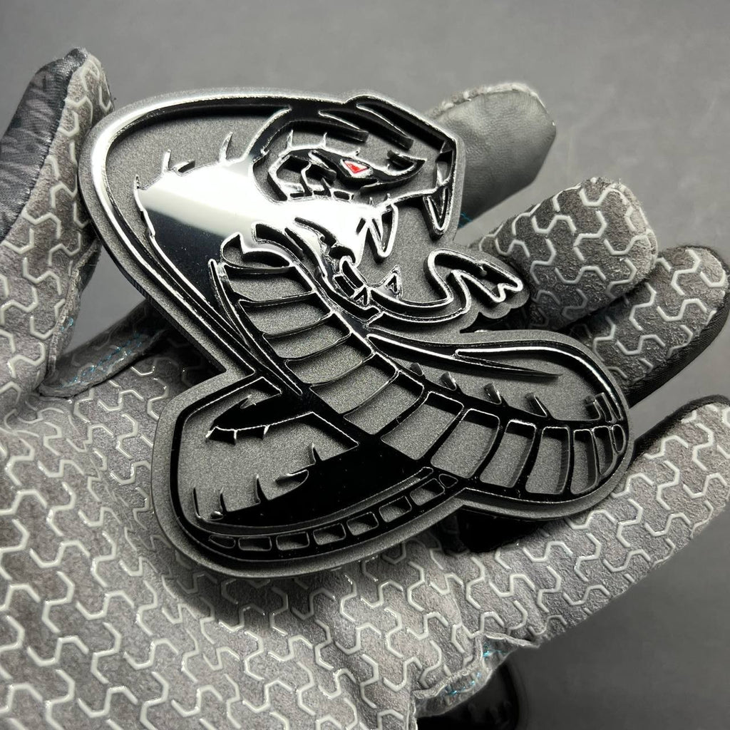 1PC Ford Mustang Shelby GT Cobra Snake Emblem – Acrylic Car Badge Decal