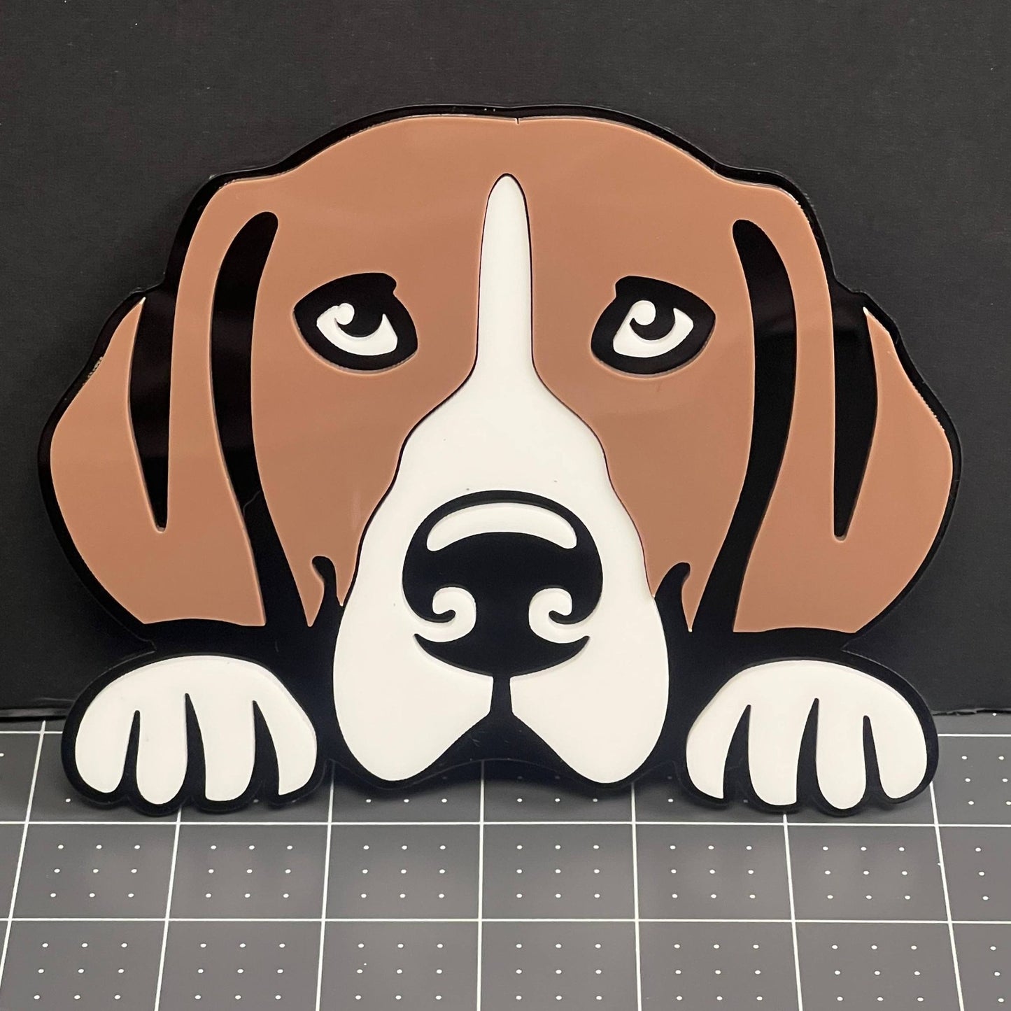 1PCS BEAGLE Emblem – Durable 3D Multicolor Acrylic Dog Lover Car Badge