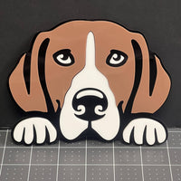 1PCS BEAGLE Emblem – Durable 3D Multicolor Acrylic Dog Lover Car Badge