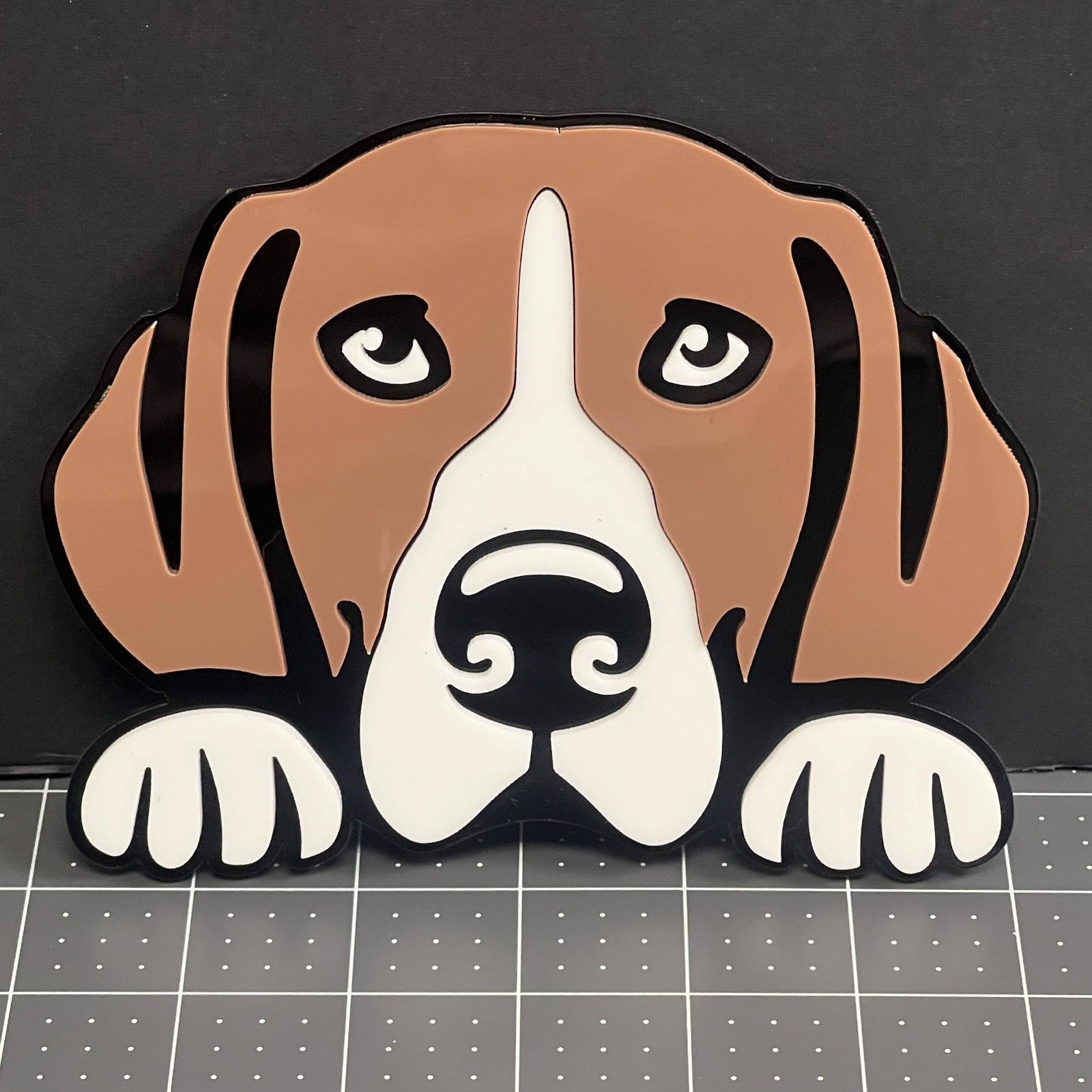 1PCS BEAGLE Emblem – Durable 3D Multicolor Acrylic Dog Lover Car Badge