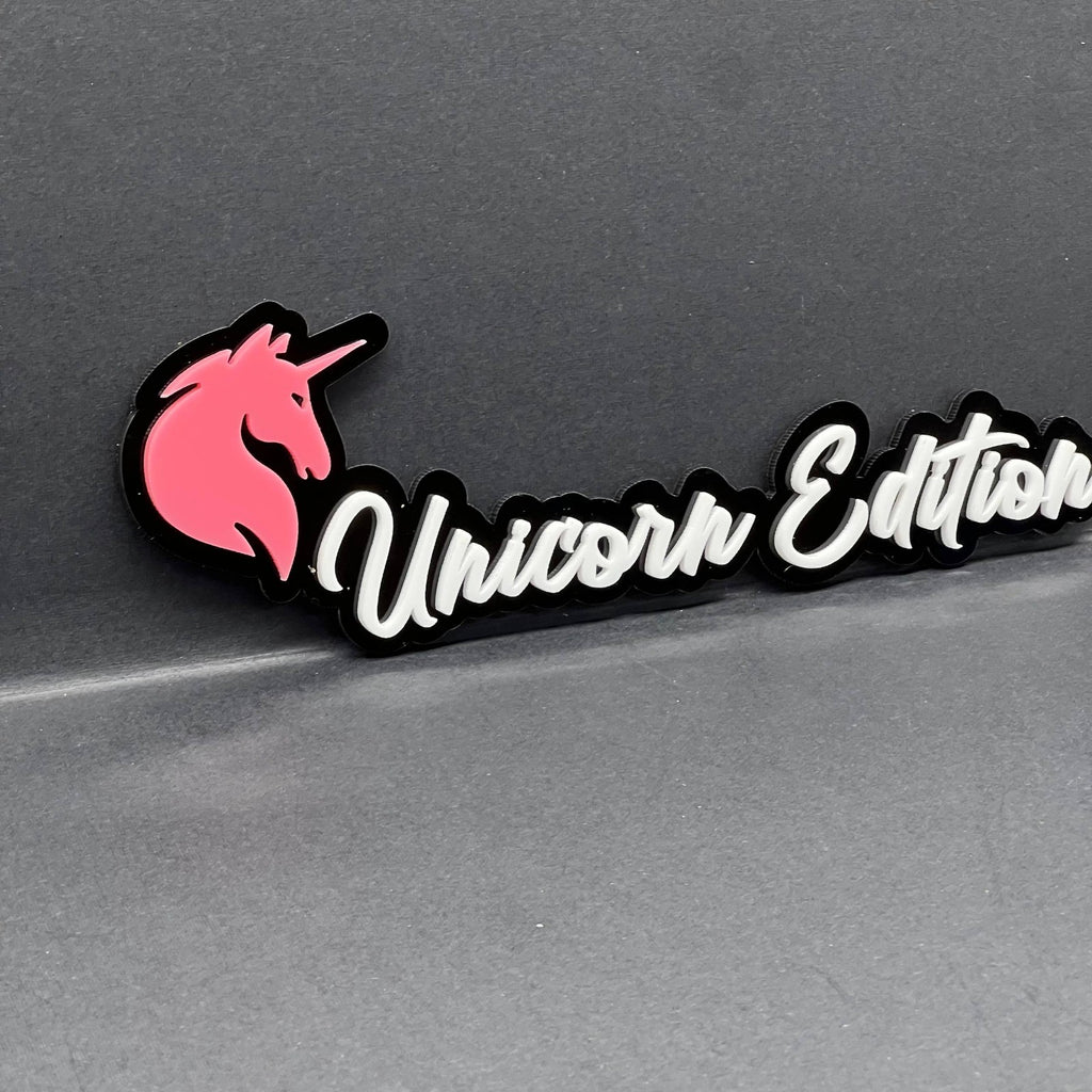 1pc Unicorn Edition Multicolor Emblem 3D Acrylic Car, SUV & Truck Badge Sticker