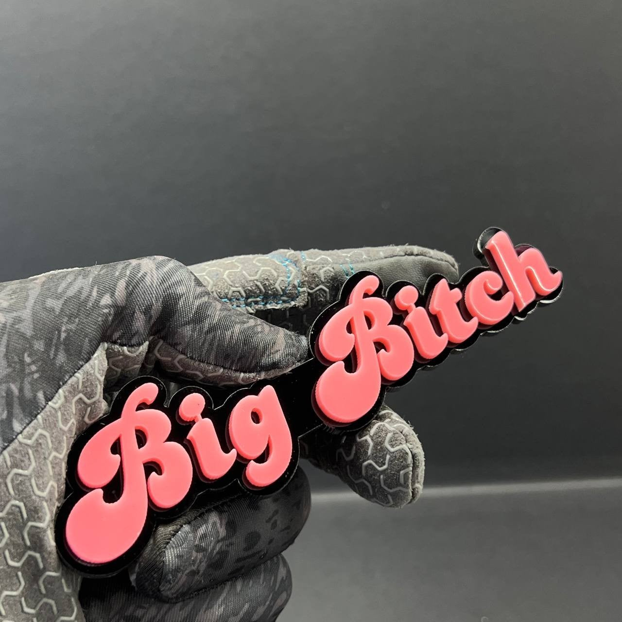 1PC Big Bitch 3D Emblem – Custom Acrylic Car Fender & Trunk Badge Decal