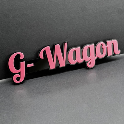 2x G-Wagon Black 3D Emblems – Mercedes G-Class Badge Set – Side Fender Logo G63