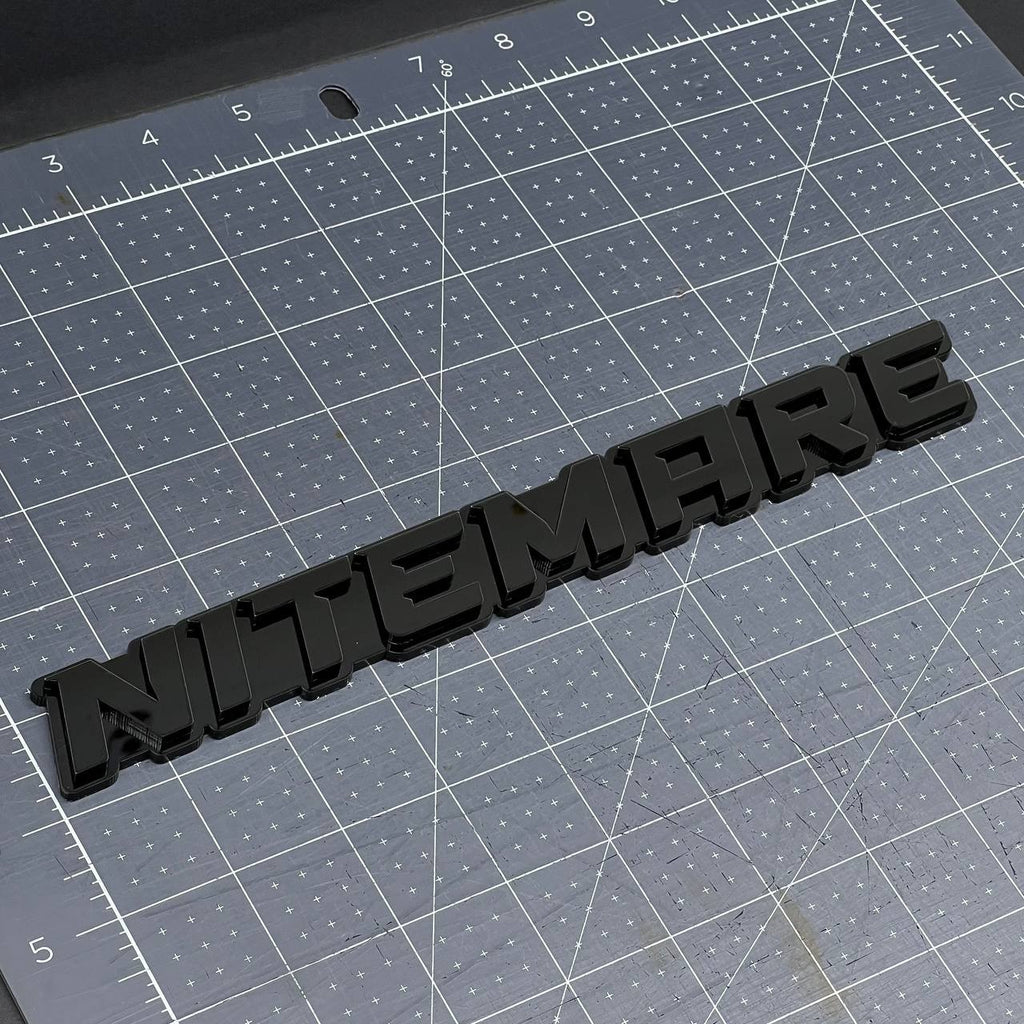 1PC NITEMARE Black 3D Emblem Custom Badge Sticker for Car SUV TRUCK