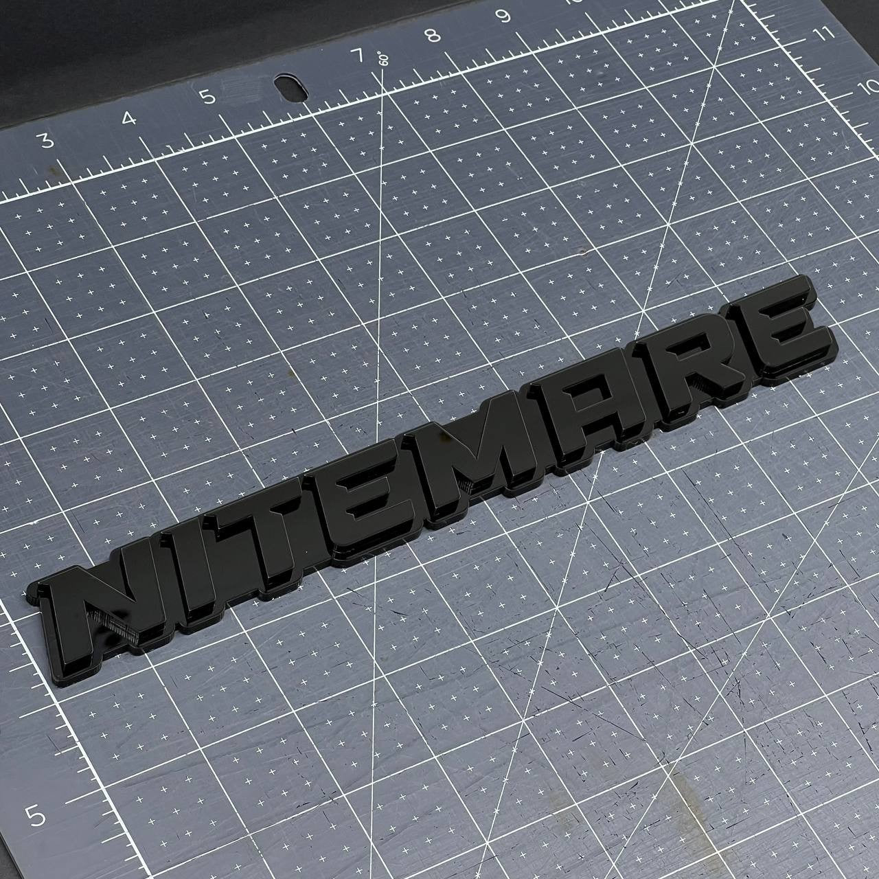 1PC NITEMARE Black 3D Emblem Custom Badge Sticker for Car SUV TRUCK