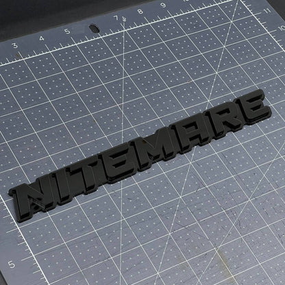 1PC NITEMARE Black 3D Emblem Custom Badge Sticker for Car SUV TRUCK