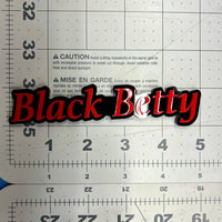 1PC Black Betty Emblem – 3D Multicolor Acrylic Fender & Trunk Car Badge Decal