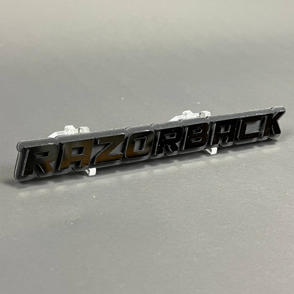 1PC RAZORBACK 3D Emblem Badge – Acrylic Fender Trunk Car Truck Decal