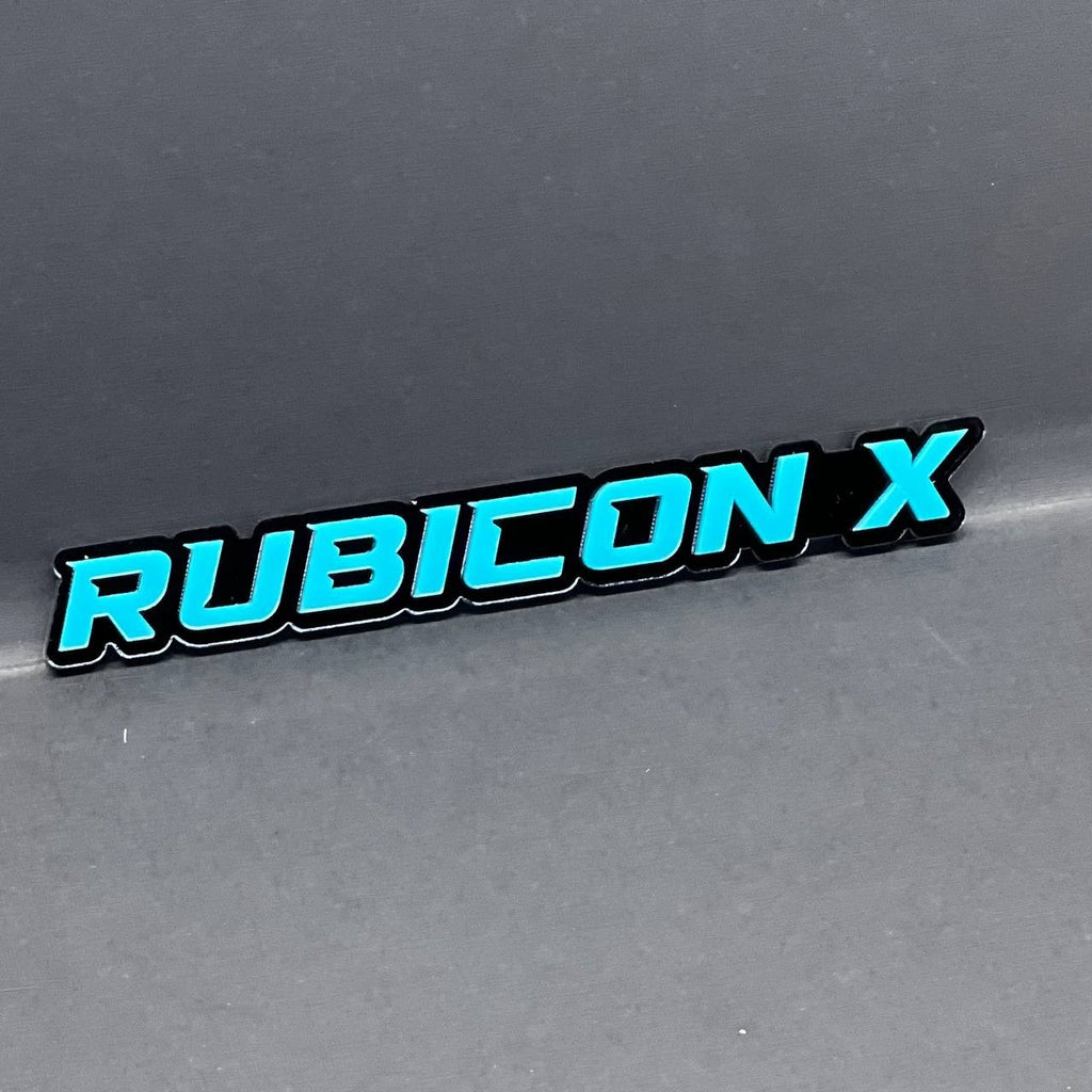 1PC Rubicon X Emblem – Fender Tailgate Badge Logo Decal