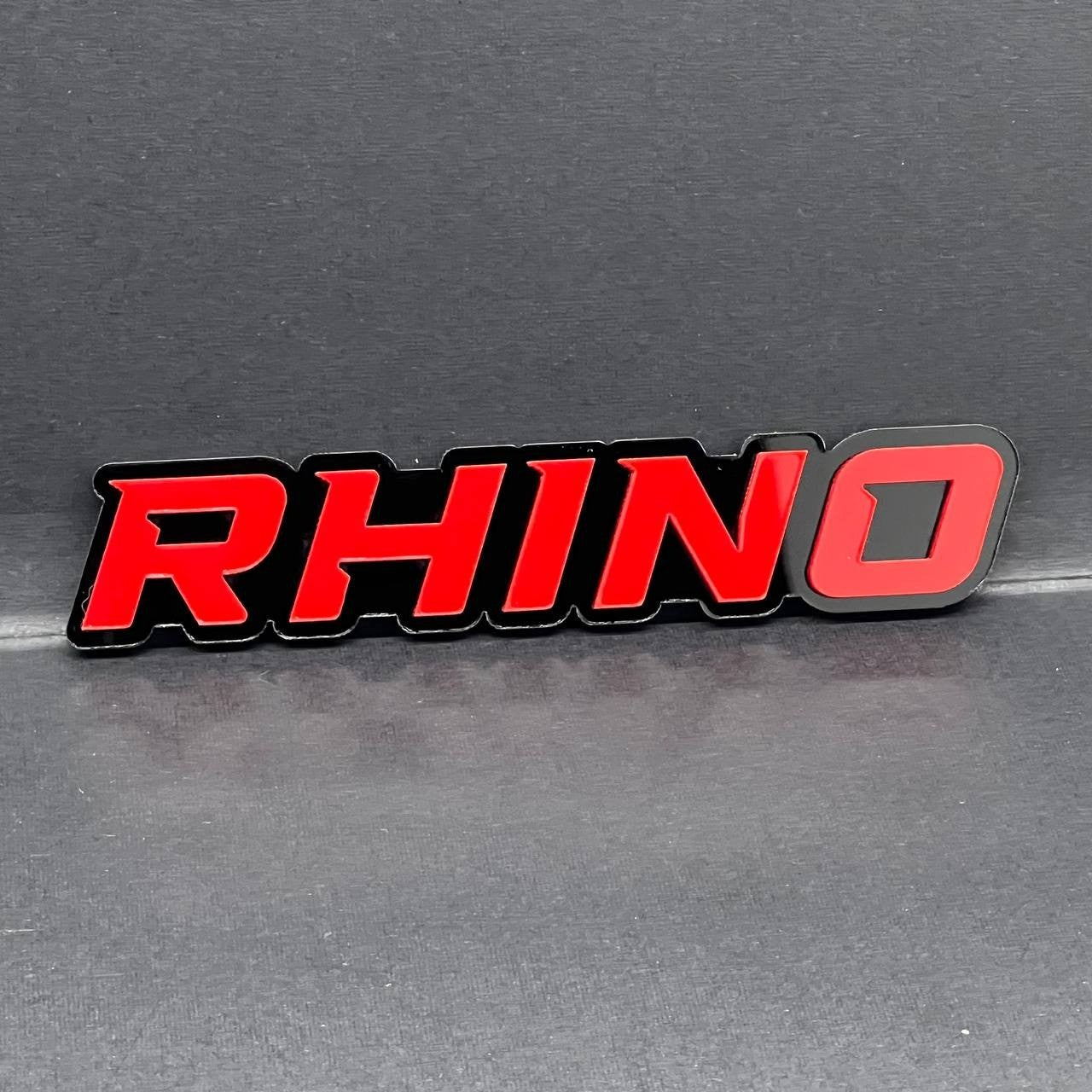 1PC Rhino Emblem – 3D Multicolor Acrylic Car & Truck Fender Badge Decal