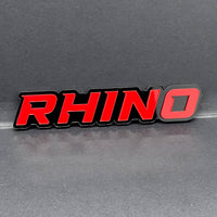 1PC Rhino Emblem – 3D Multicolor Acrylic Car & Truck Fender Badge Decal