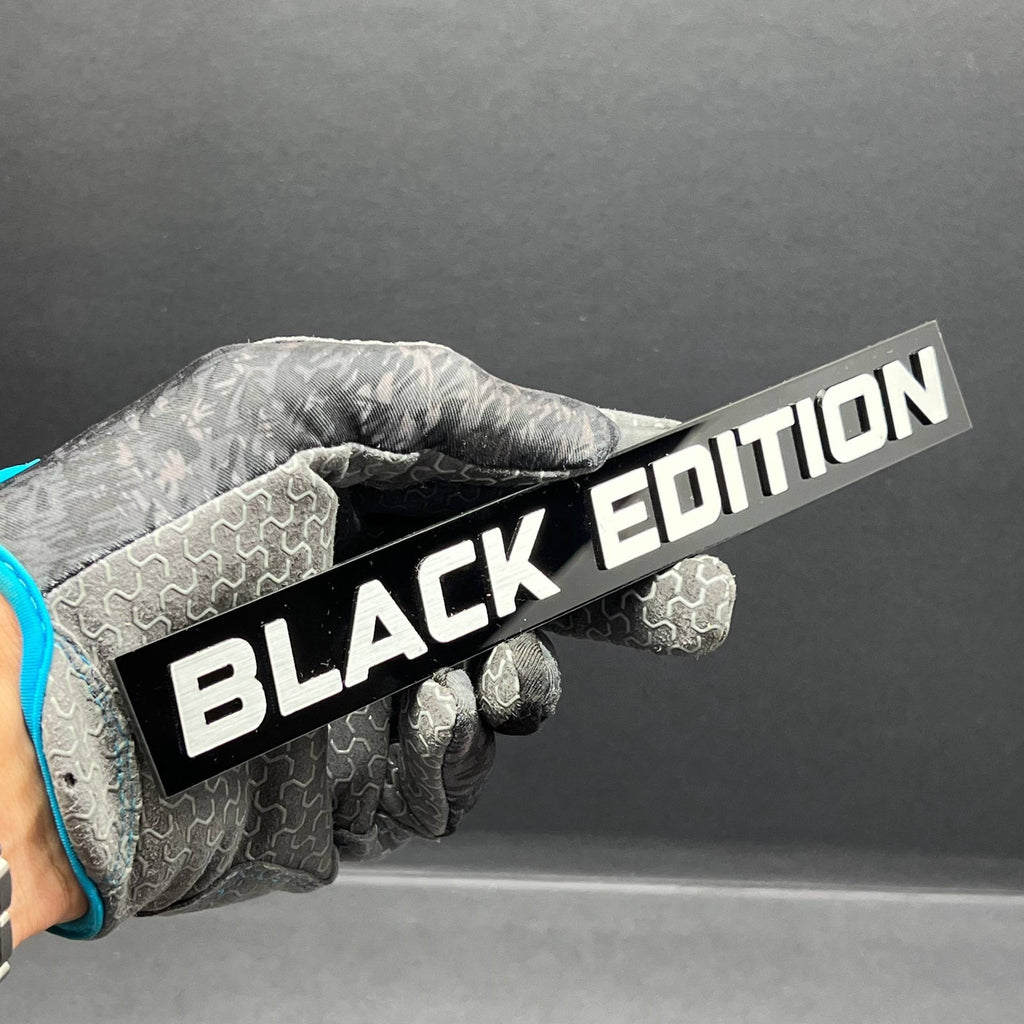 1PC Black Edition Emblem – Custom 3D Acrylic Multicolor Car & Fender Badge