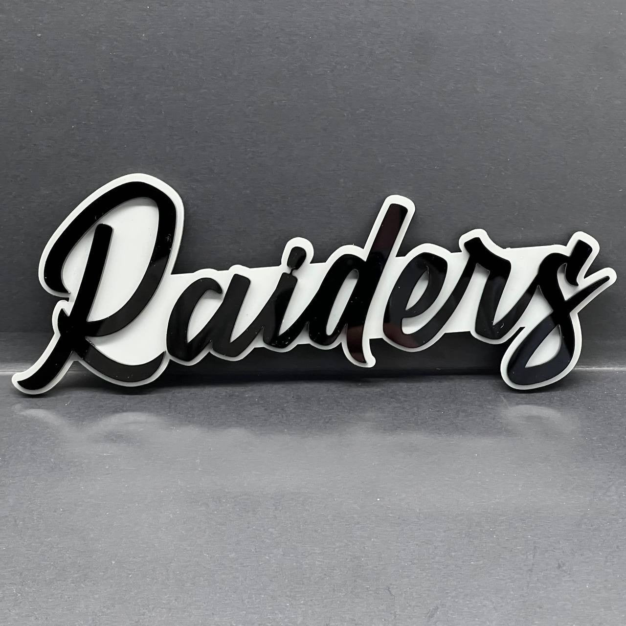 1PC Raiders Emblem – 3D Multicolor Acrylic Car Fender & Tailgate Badge