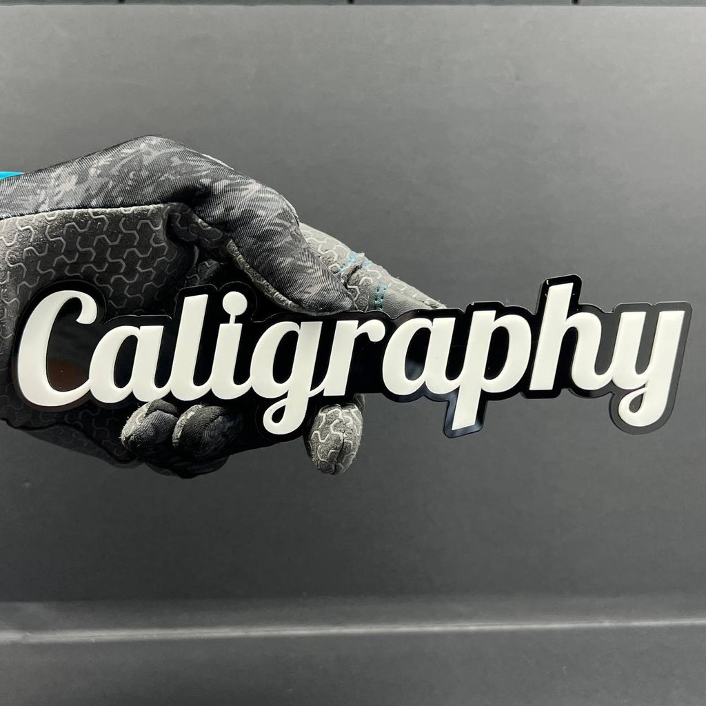 1PC CALIGRAPHY 3D Emblem – Multicolor Acrylic Tailgate & Fender Car Badge