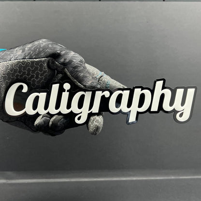 1PC CALIGRAPHY 3D Emblem – Multicolor Acrylic Tailgate & Fender Car Badge