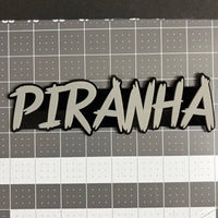 1PCS PIRANHA Emblem – Durable 3D Multicolor Acrylic Car & Truck Badge